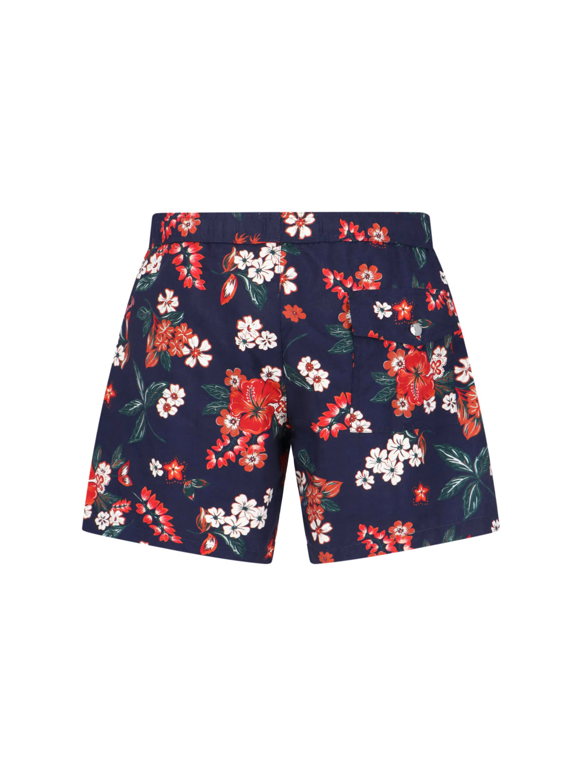 Blue All-Over Floral Pattern Swim Shorts