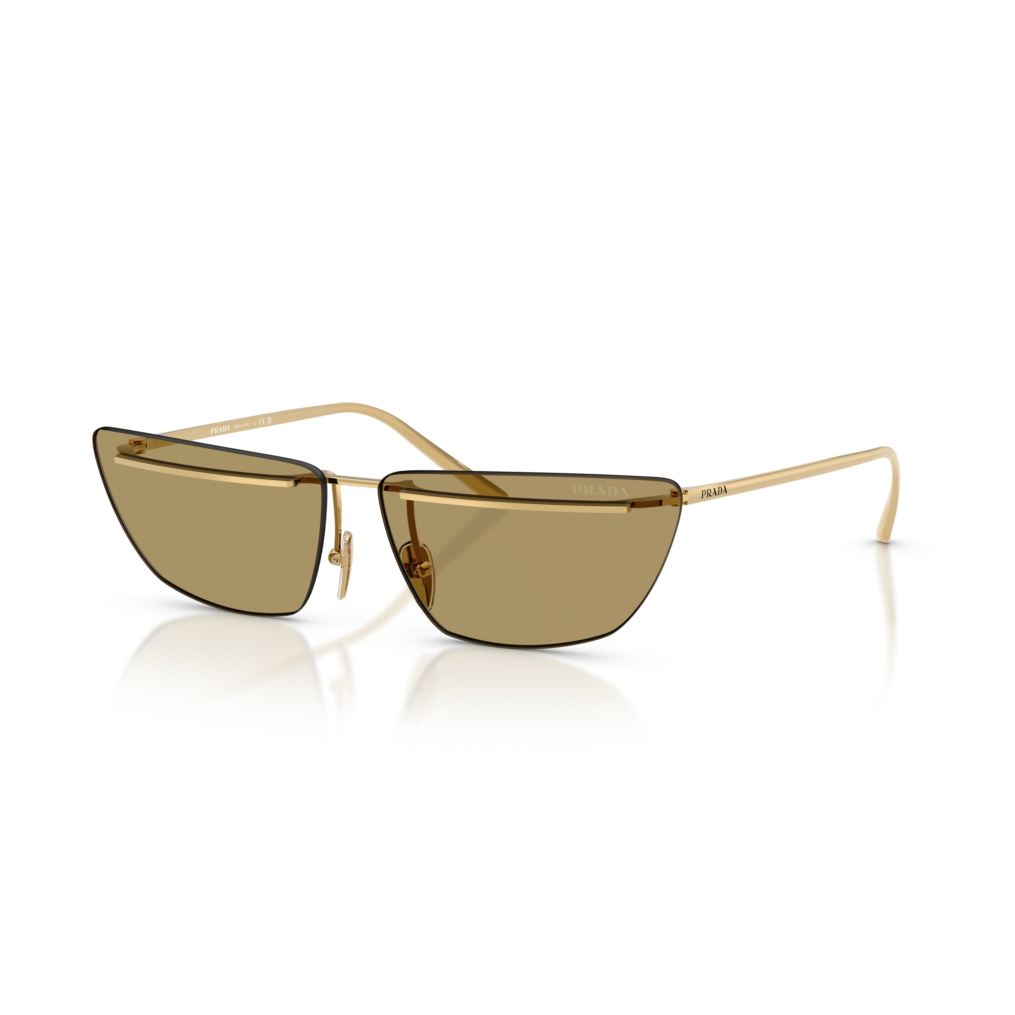 0pr C52s Angular Metal Frame Sunglasses