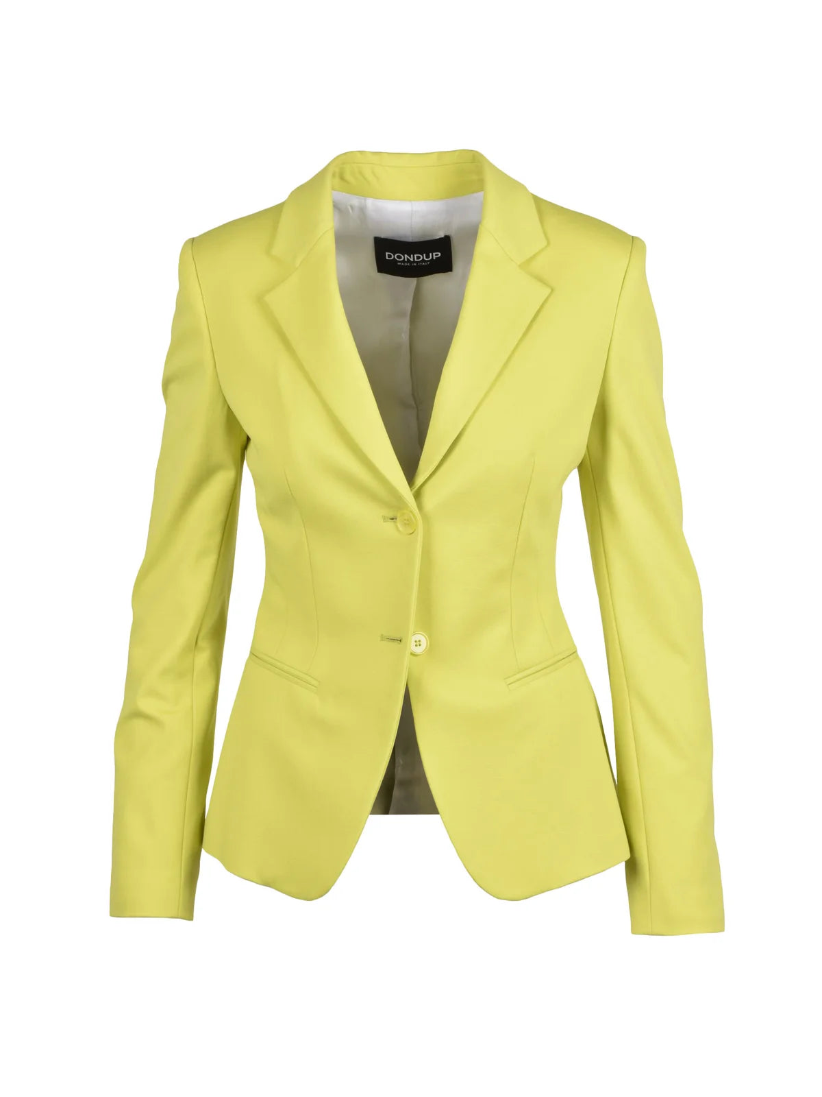 Green Viscose Polyamide Elastane Fitted Jacket