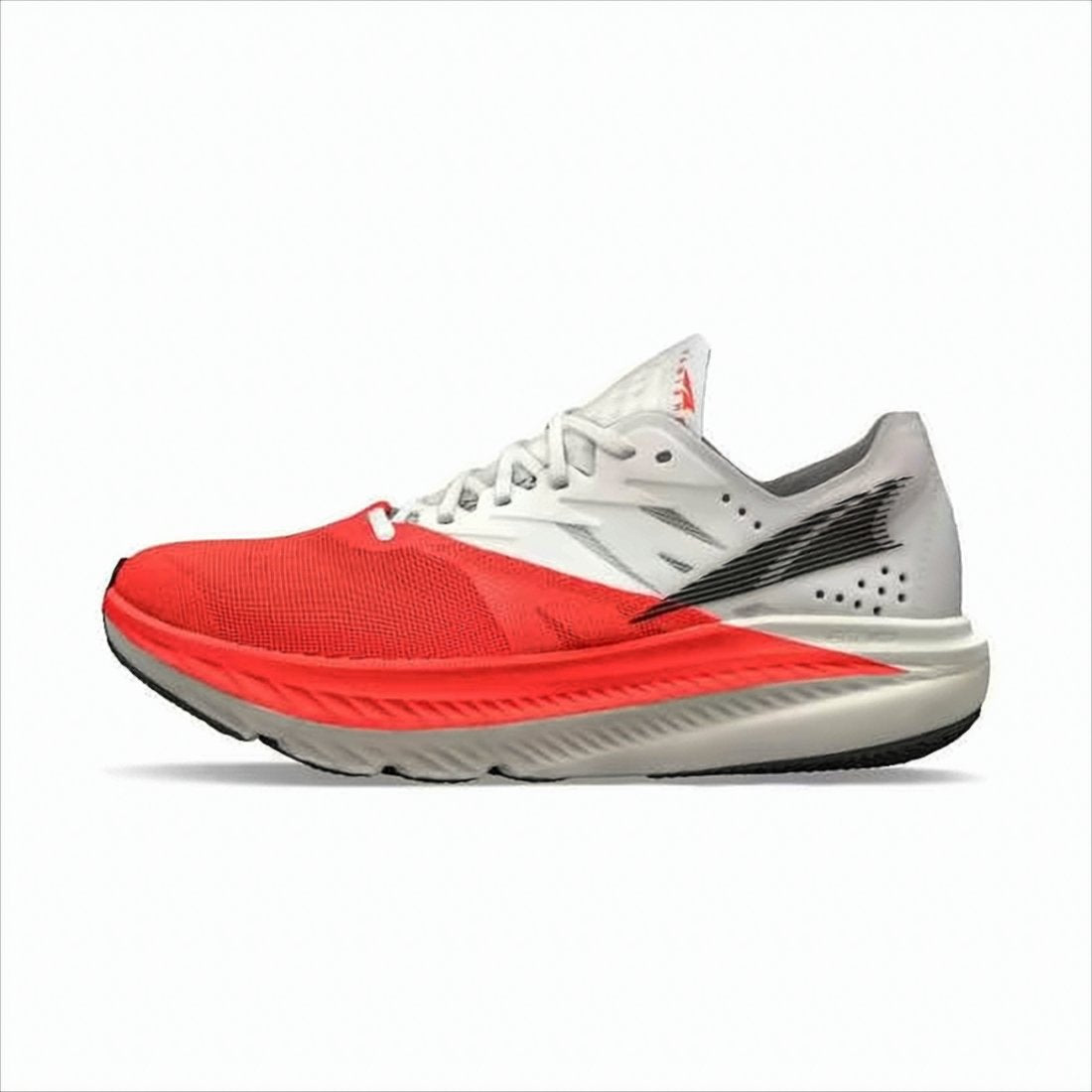 Athletic Sneakers with Vibrant Red Mesh Upper