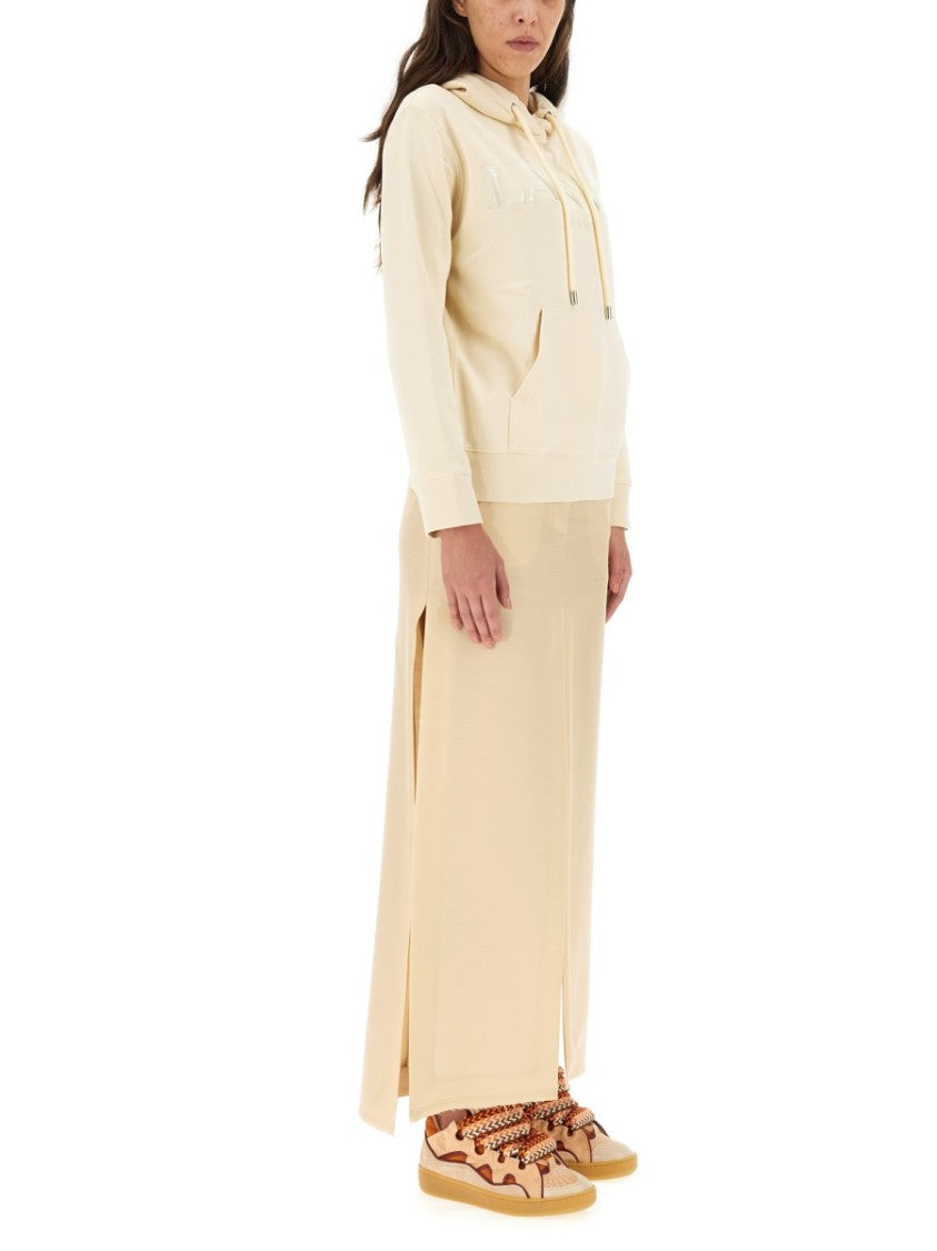 Floor-Length Tailored Skirt With Concealed Closure