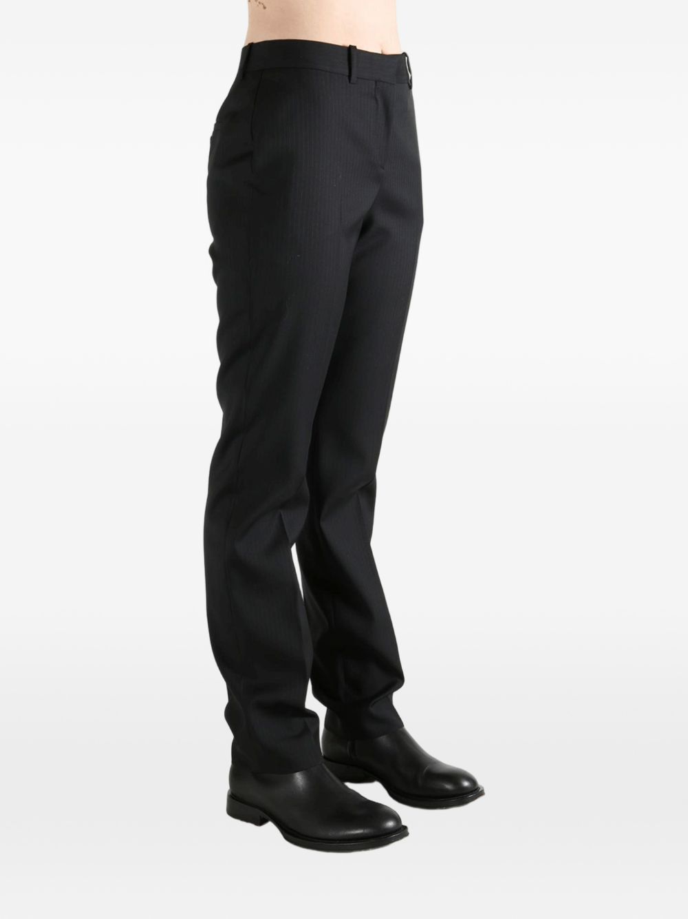 Silk And Nylon Straight Leg Trousers