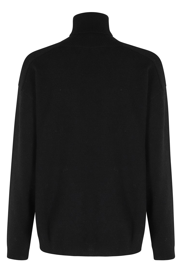 Cut High Neck Sweater