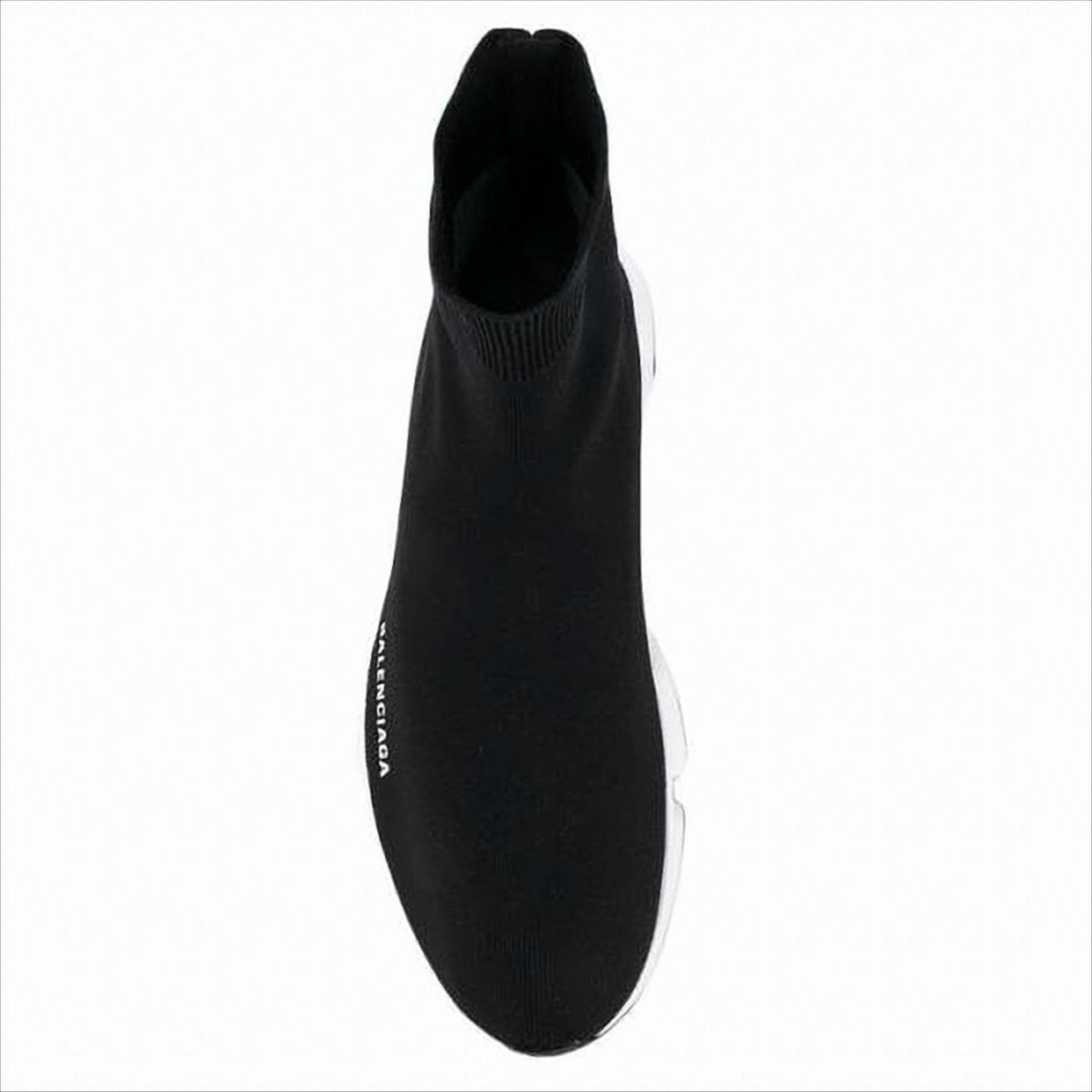 Sock-Style Black Sneakers with Chunky Sole and Minimalist Design