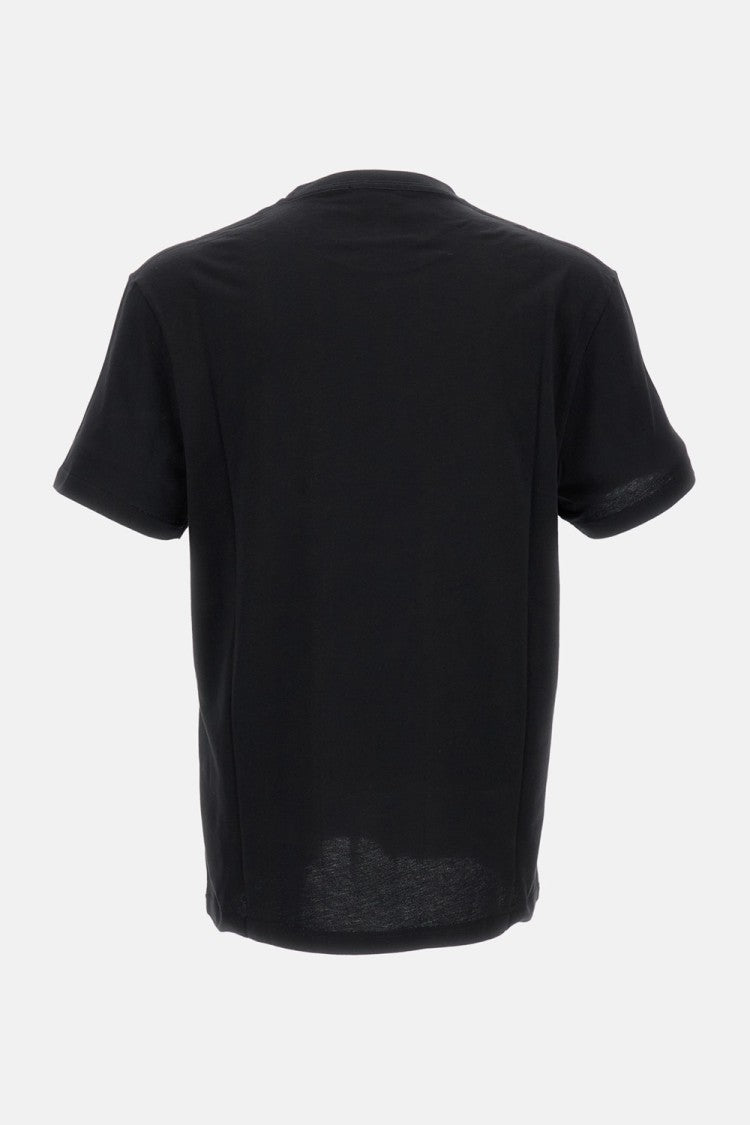 Crewneck T-Shirt With Gold Ship Graphic