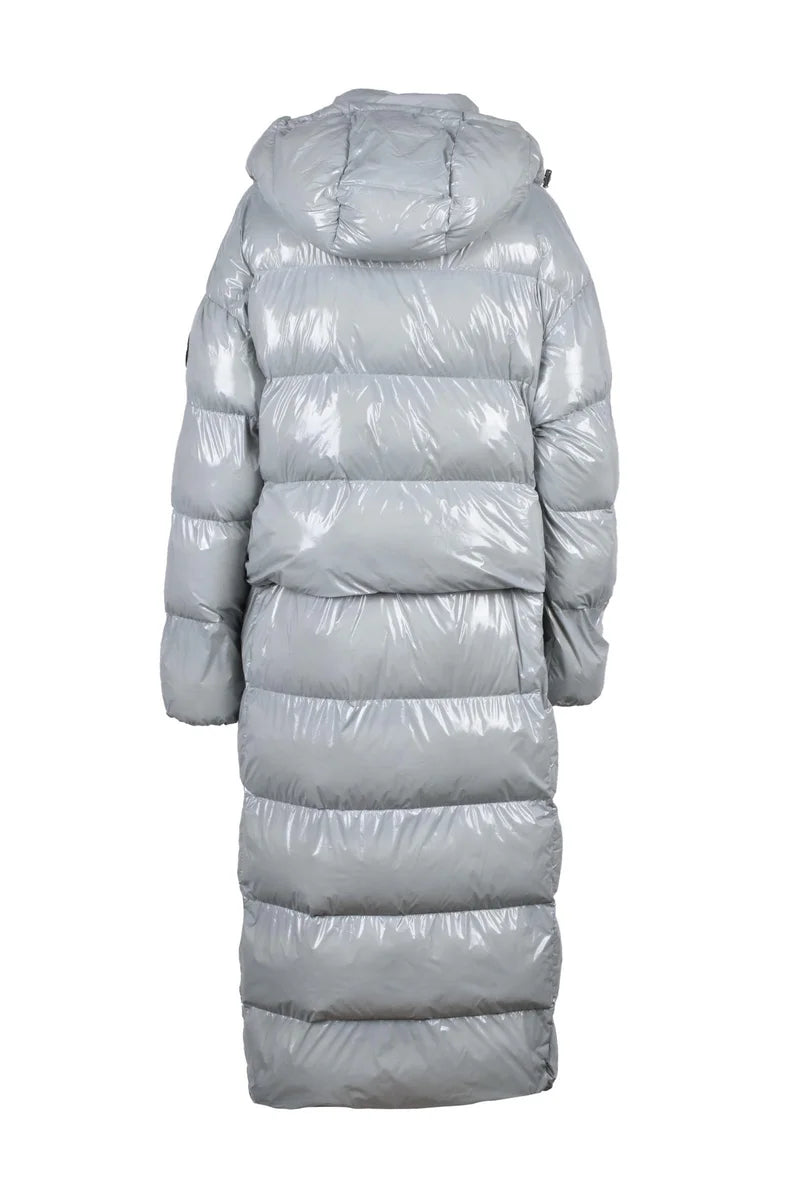 Long Down Jacket - Light Grey