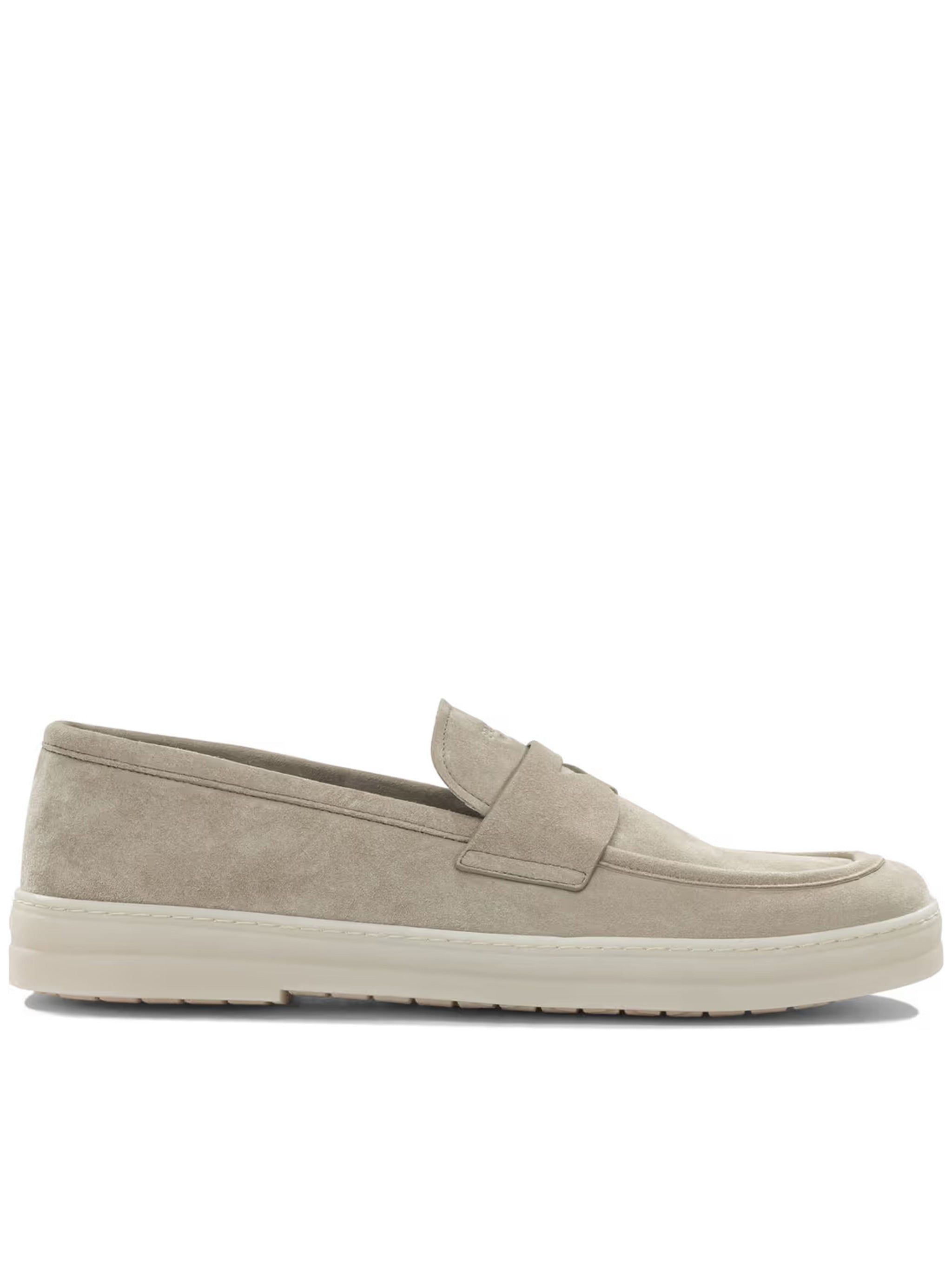 Neutral Mocassini Minimalist Suede Loafers