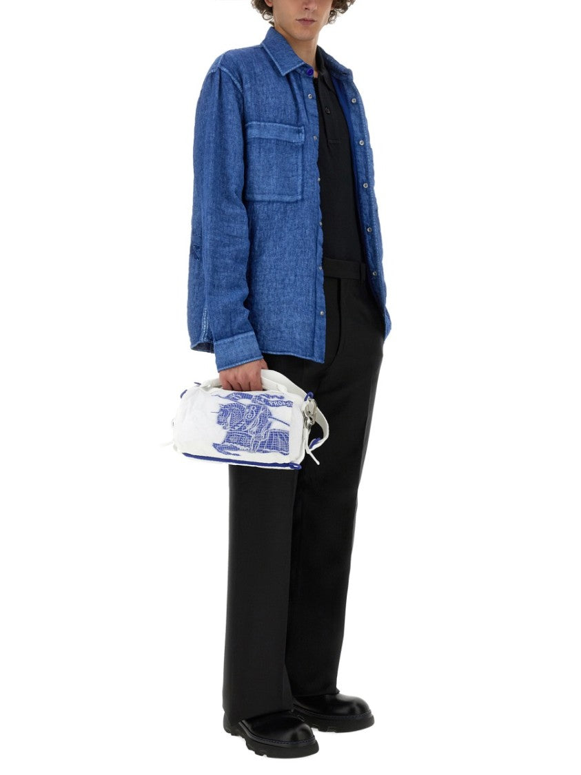 Relaxed Fit Blue Linen Shirt