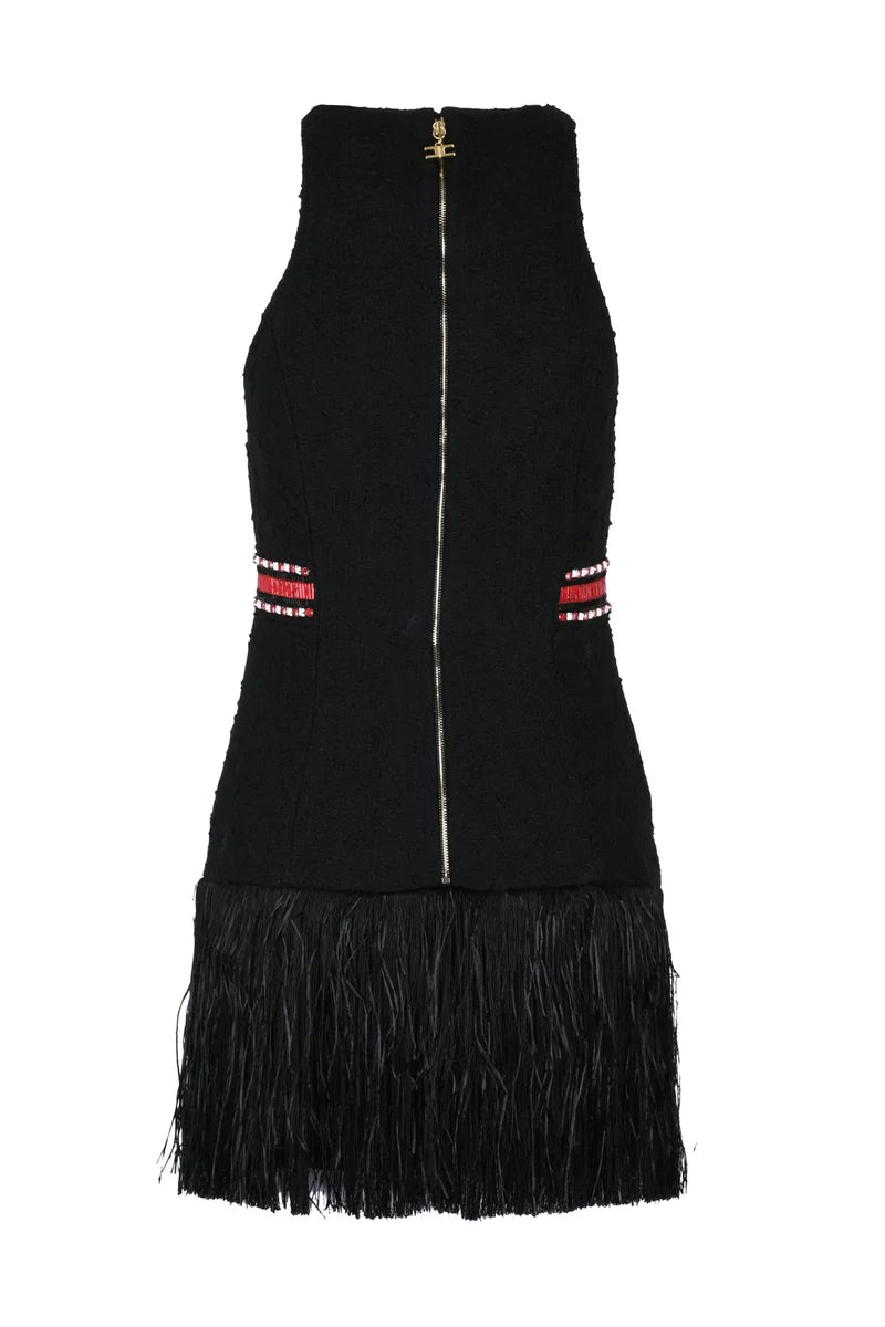 Bouclé Sheath Dress - Black