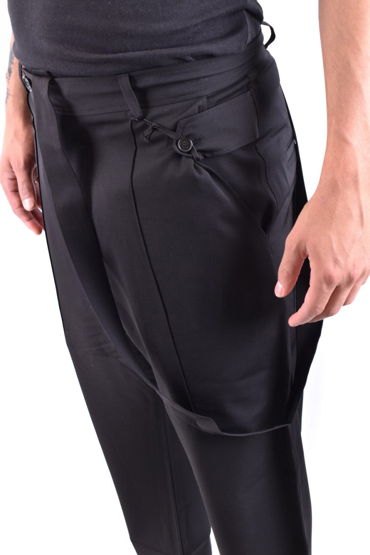 Relaxed Wide-Leg Trousers With Unique Strap Detail