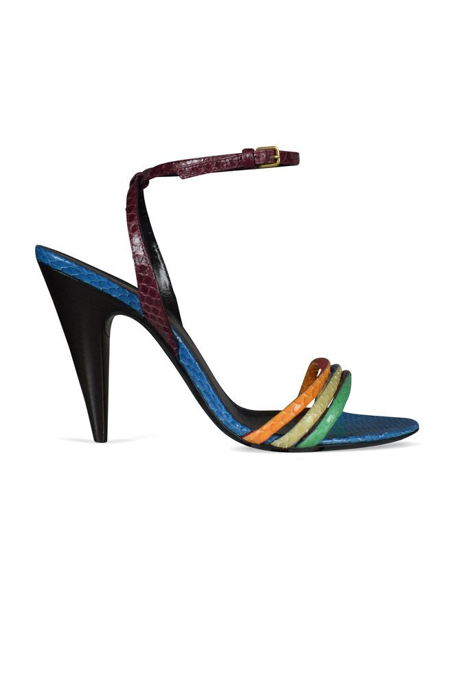 Multi-Colored Liya Sandals With Crossed Front Straps
