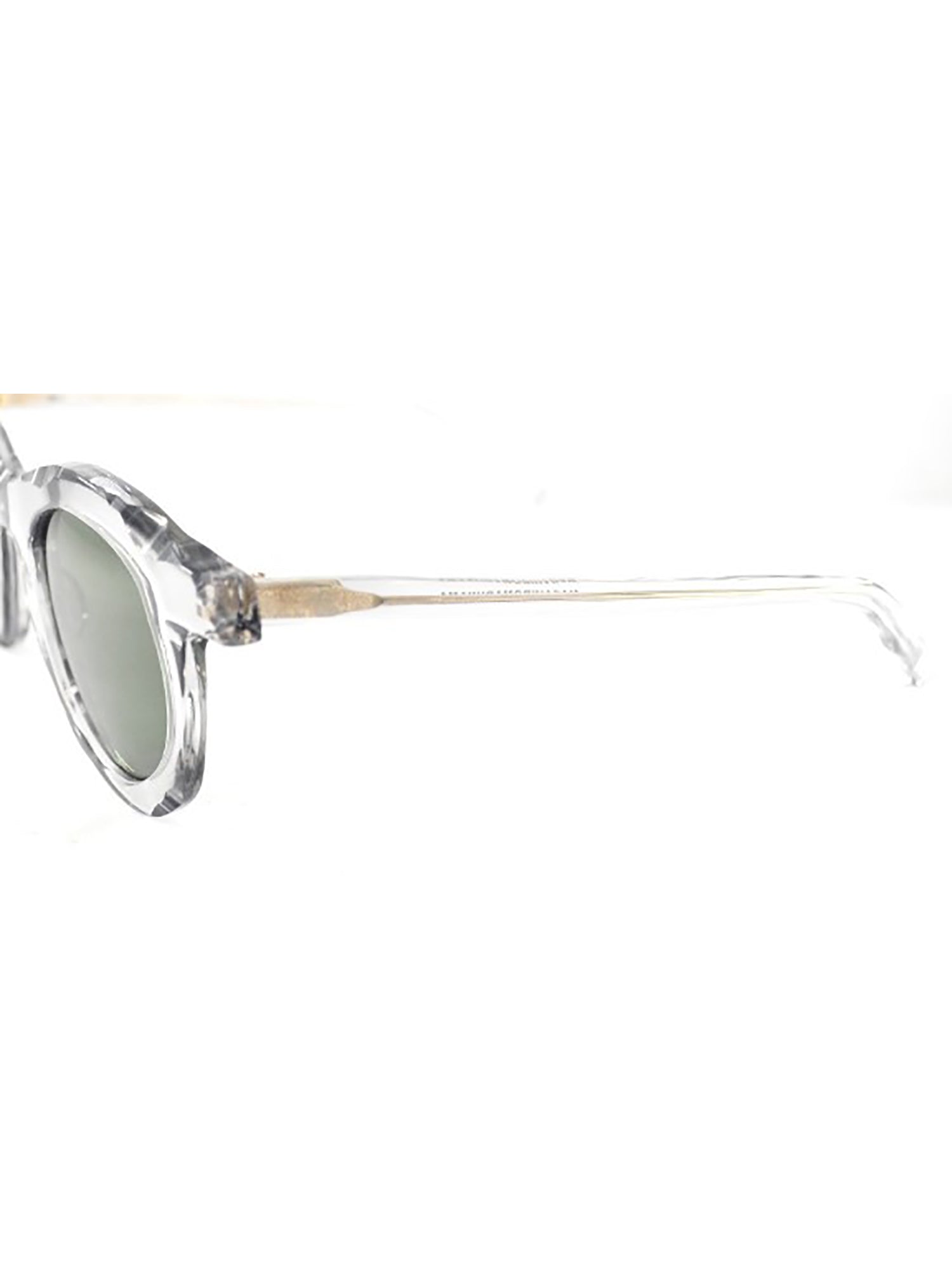 Cat-Eye Sunglasses with Transparent Acetate Frame