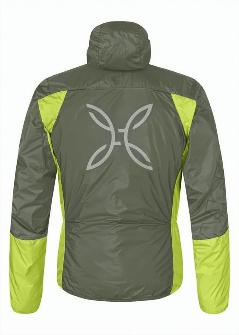 Two-Tone Olive Green And Bright Yellow Insulated Jacket