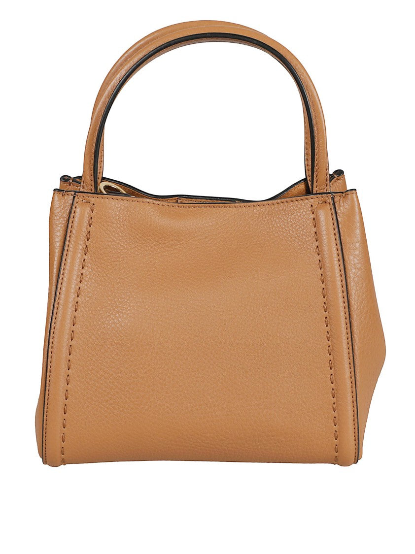 Structured Medium Handbag In Grained Calfskin