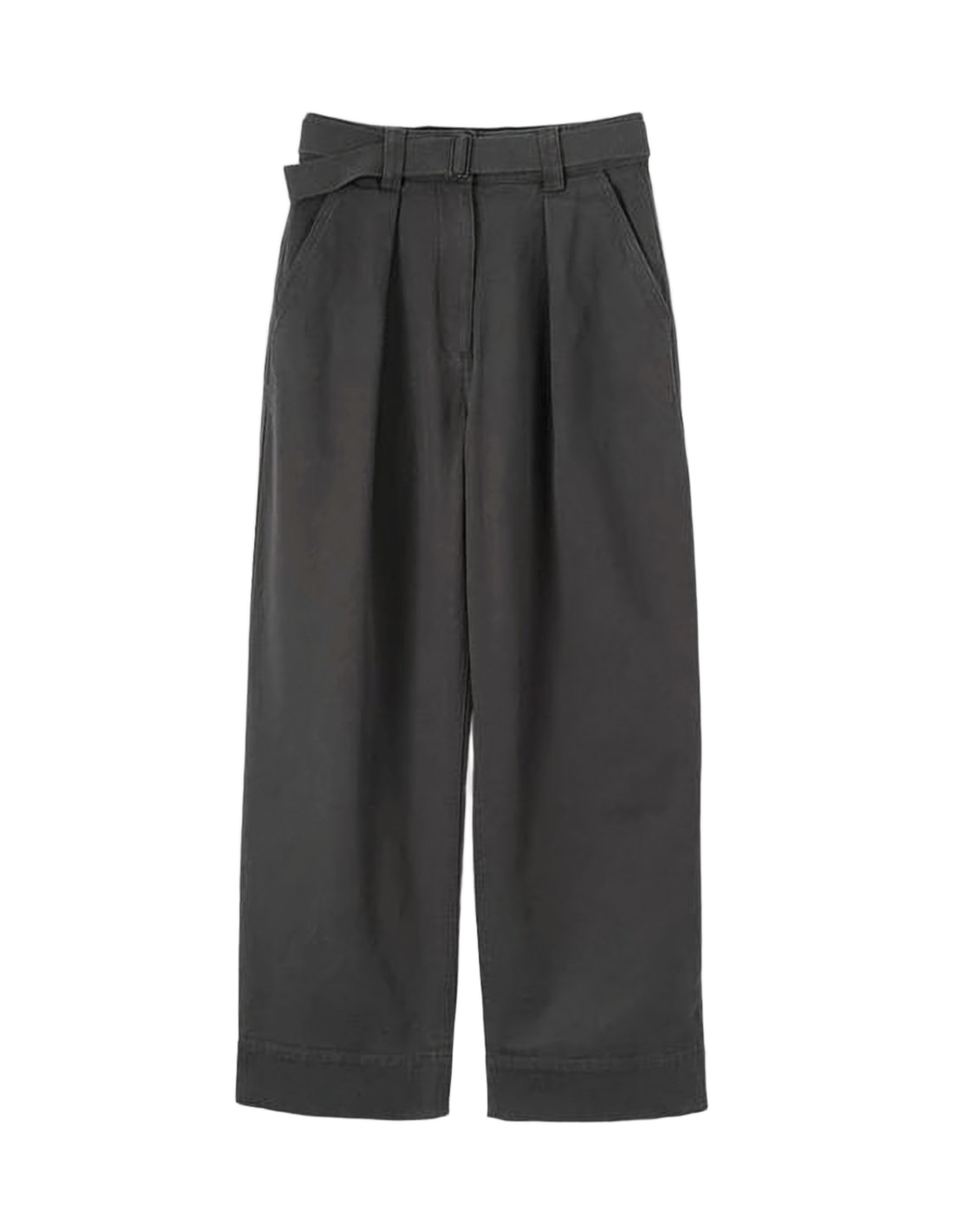 High-Waisted Straight Pants