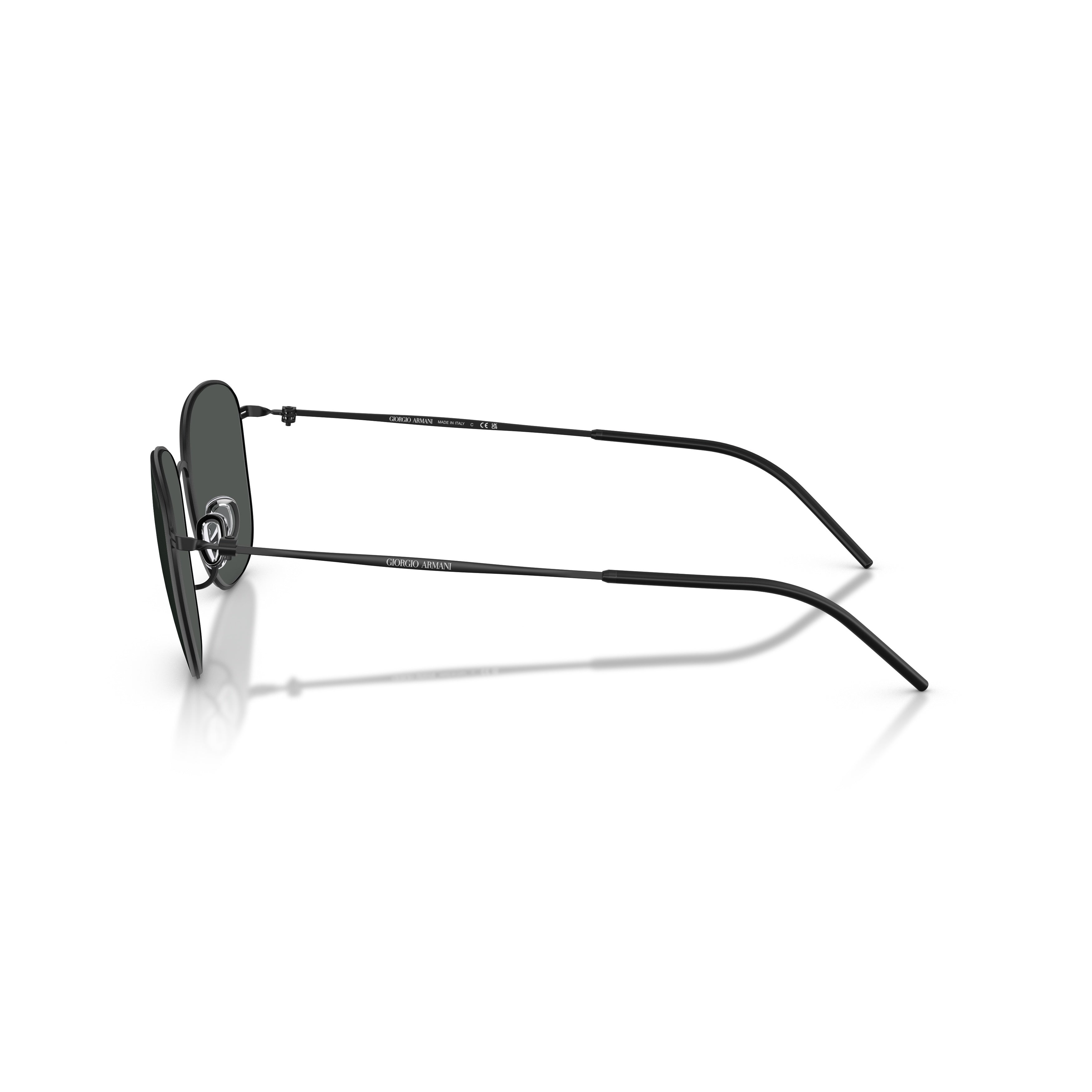 0ar6168 Rectangular Metal Frame Sunglasses with Adjustable Nose Pads