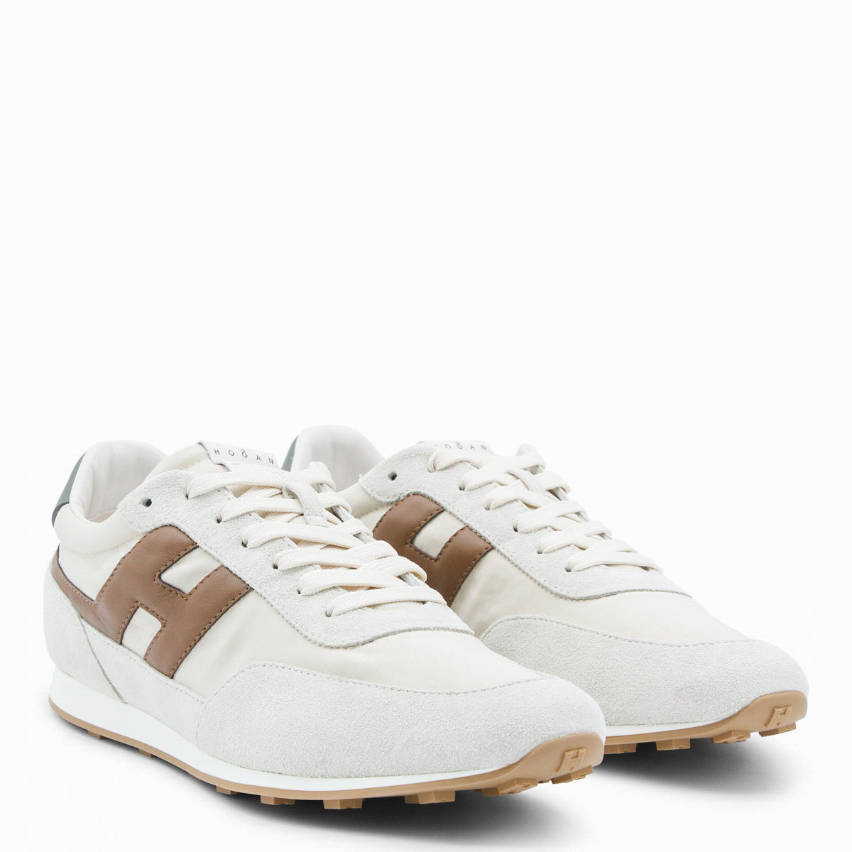 Smooth and Suede Textured Sneakers