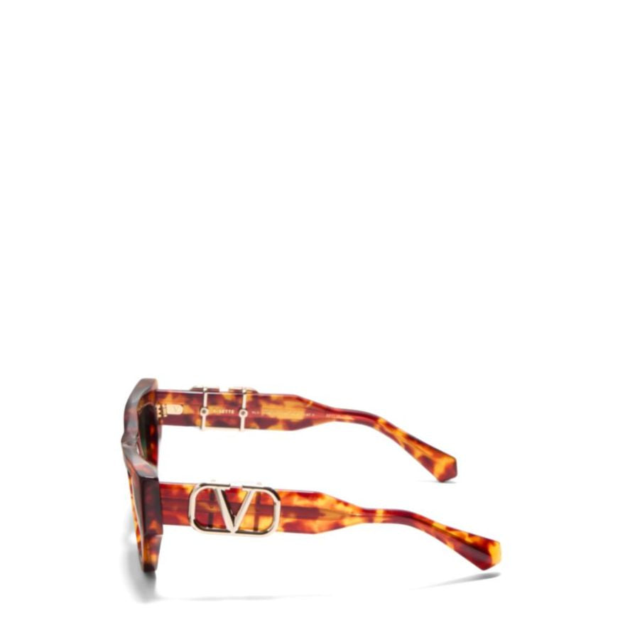 V - Sette Angular Tortoiseshell Sunglasses