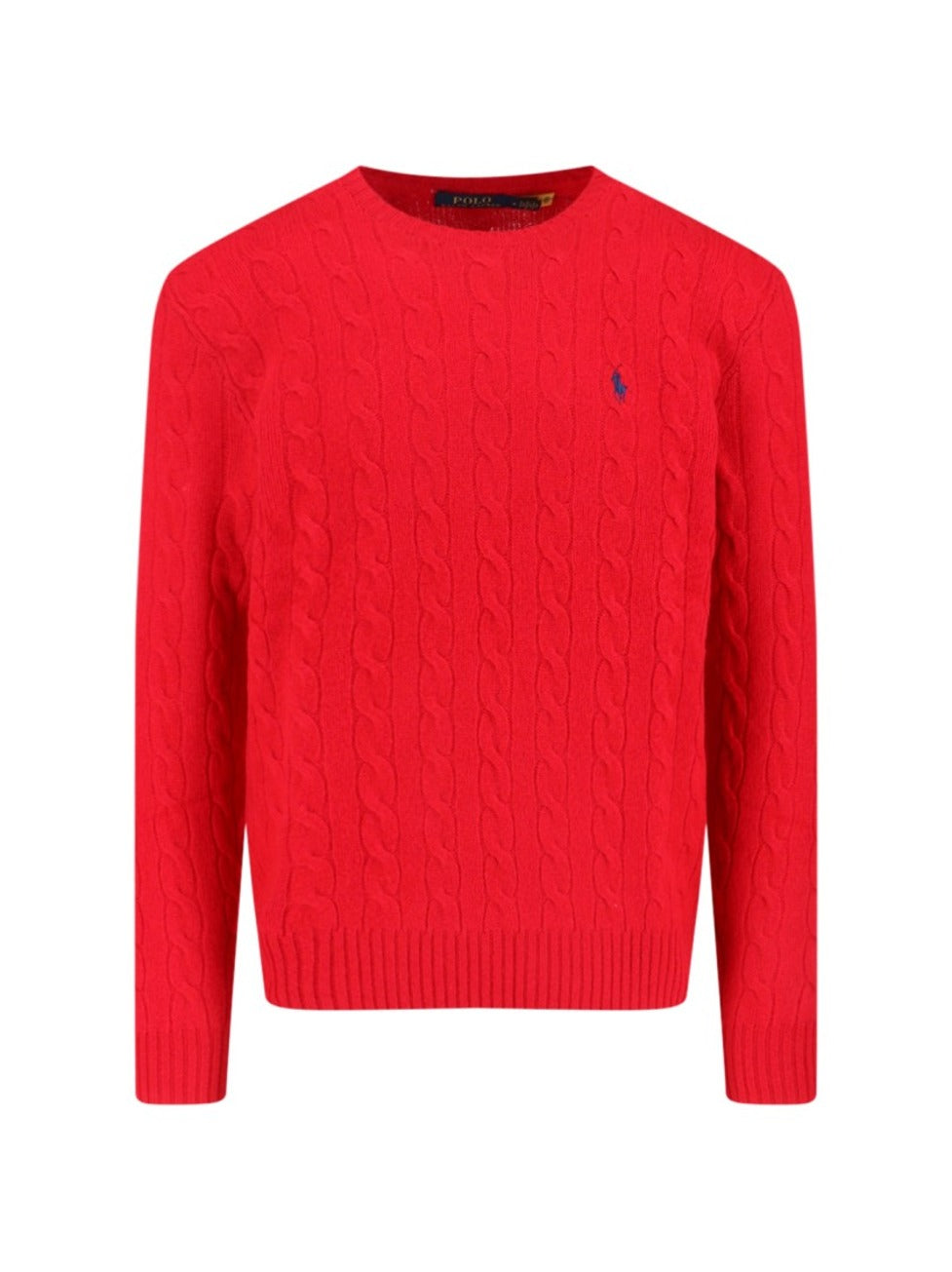 Cable-Knit Sweater With Classic Crew Neckline And Vibrant Finish