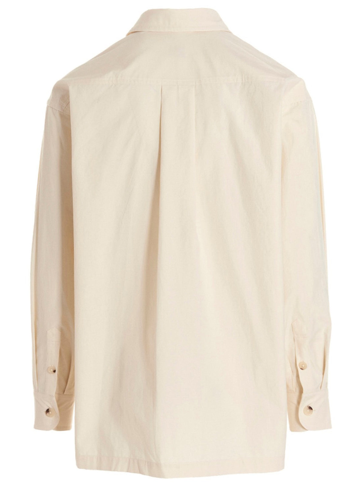 Minimalist Long-Sleeve Shirt With Embroidered Detail