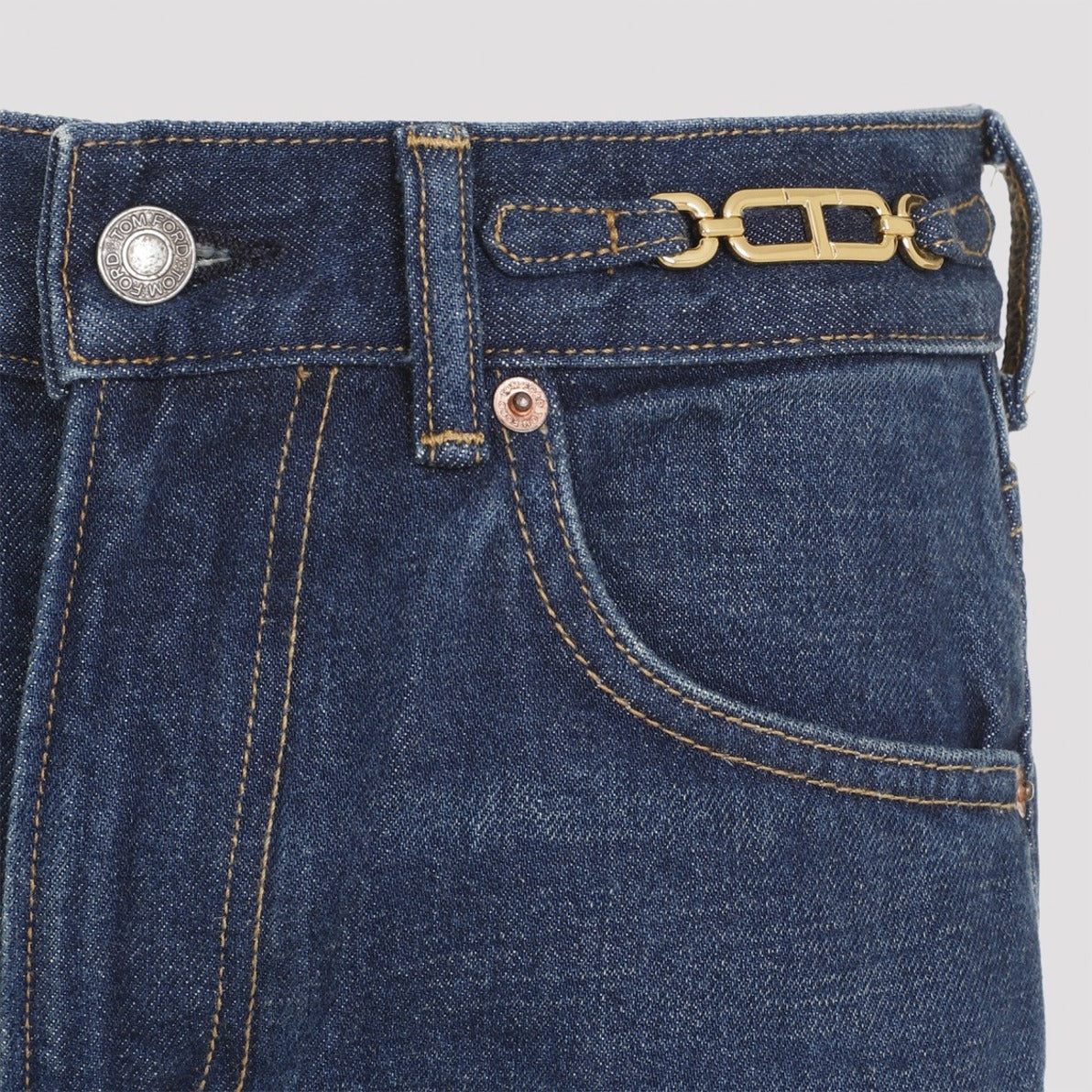 Blue High-Waisted Jeans