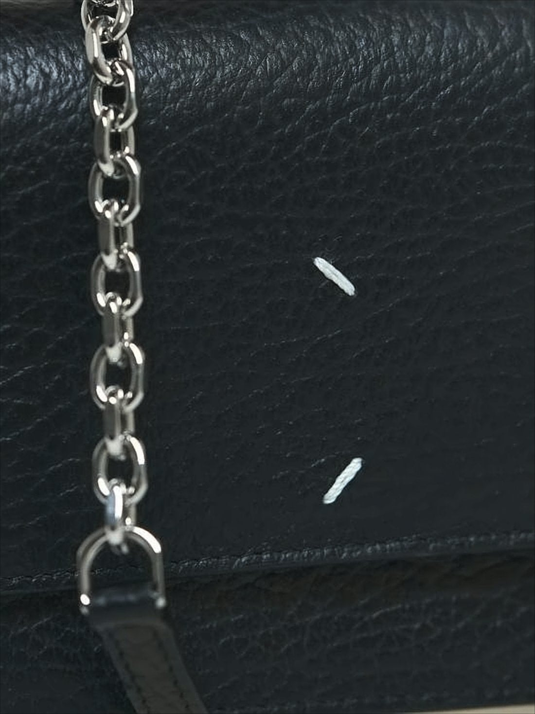 Rectangular Crossbody Wallet with Silver-tone Chain