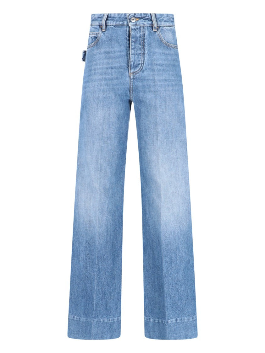Wide-Leg Jeans With Medium Rise And Tool Loop