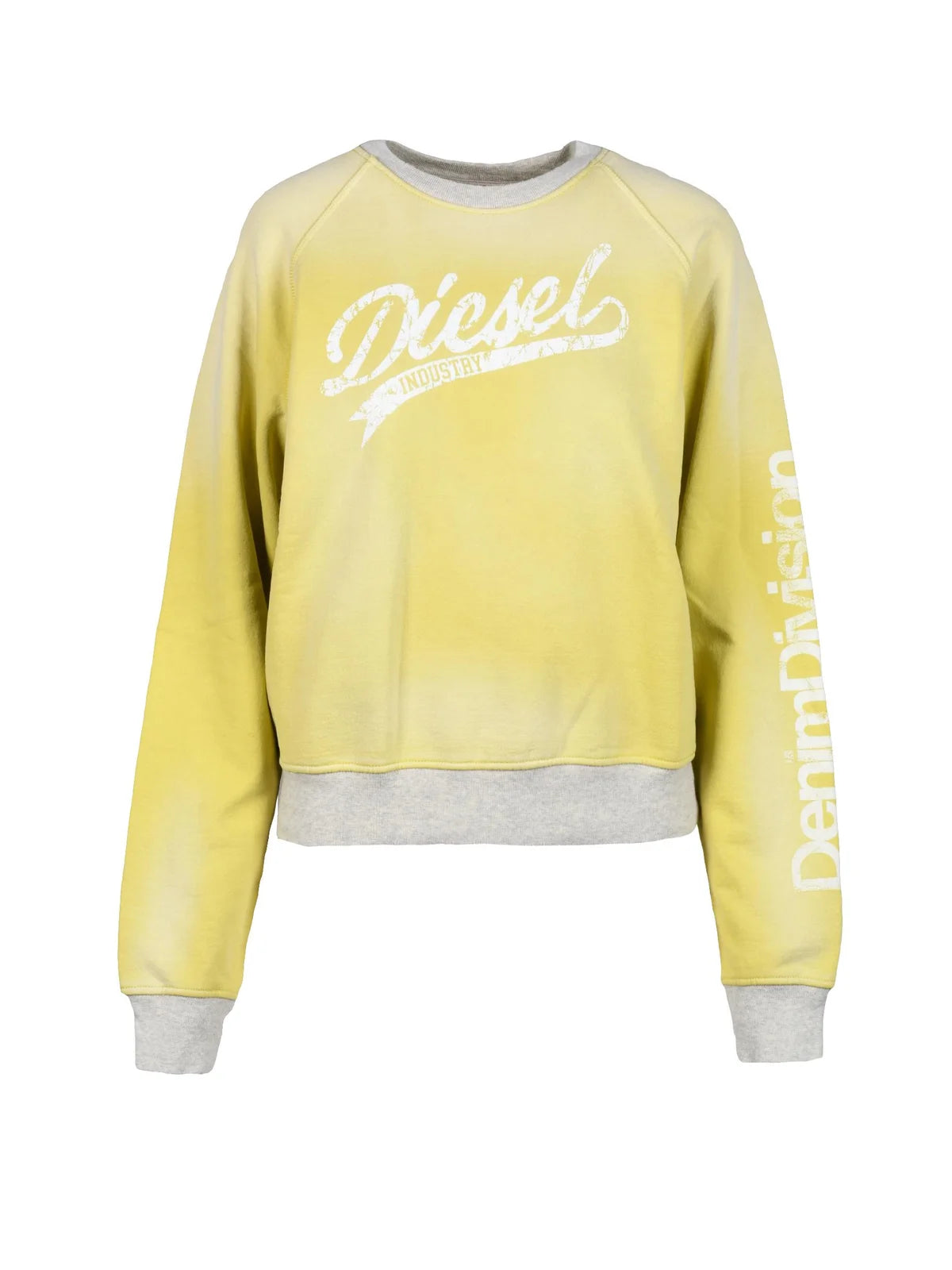 Acid Green Cotton Crewneck Regular Sweatshirt