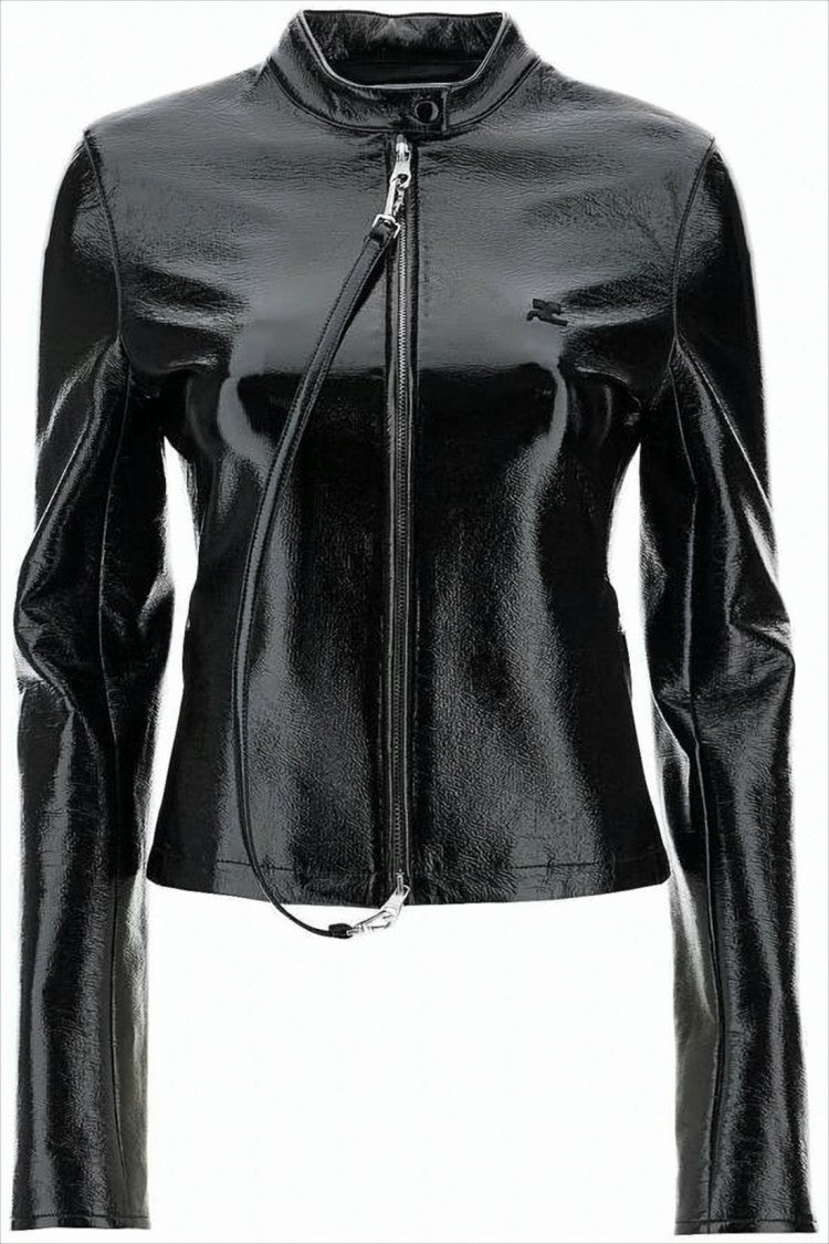 Black Leather-Like Jacket
