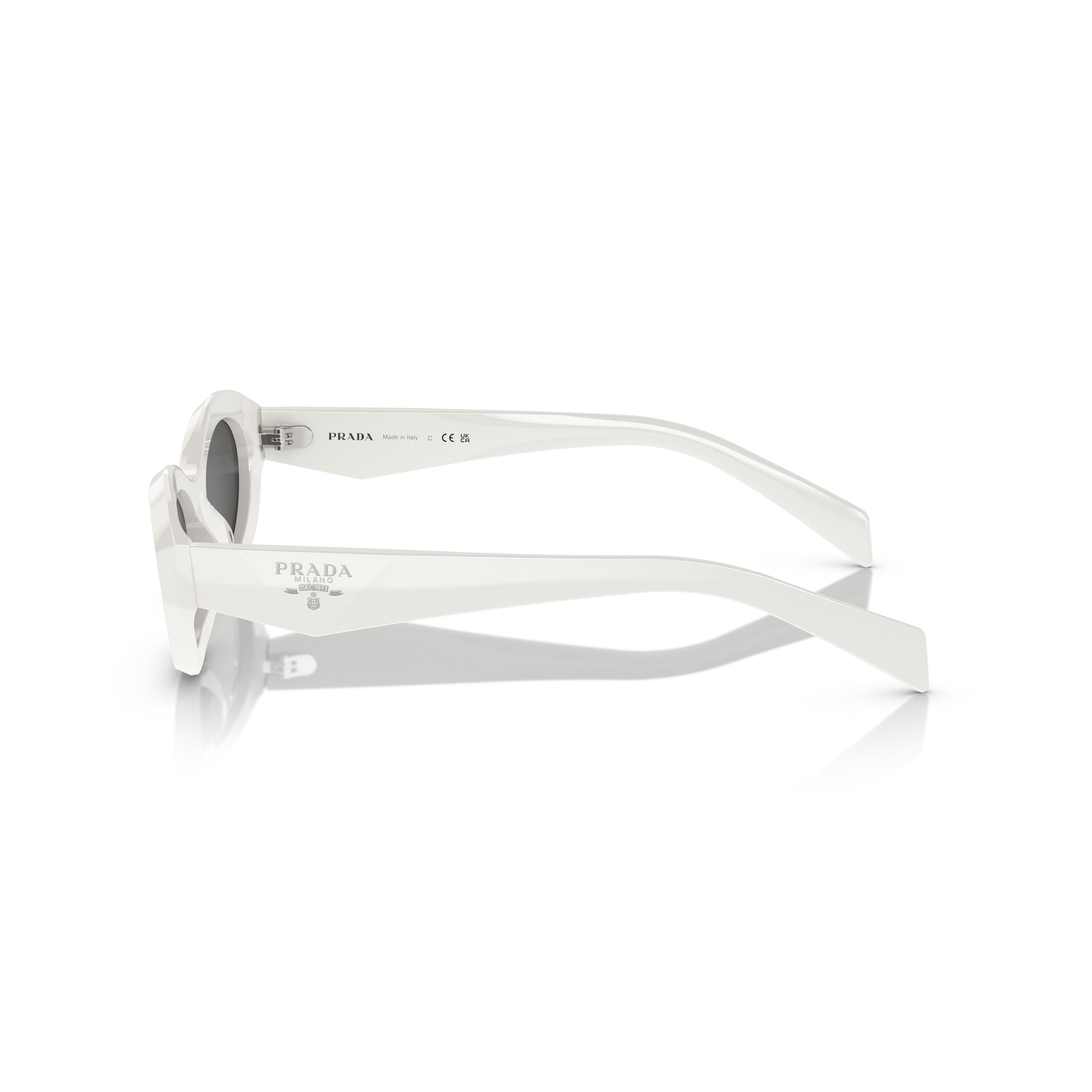 0pr 26zs Oval White Acetate Sunglasses