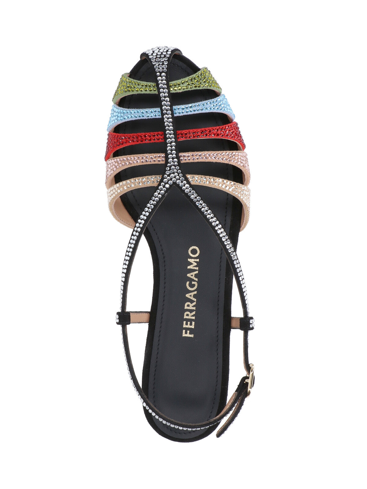 Playful Multicolour Strappy Sandals with Flat Sole