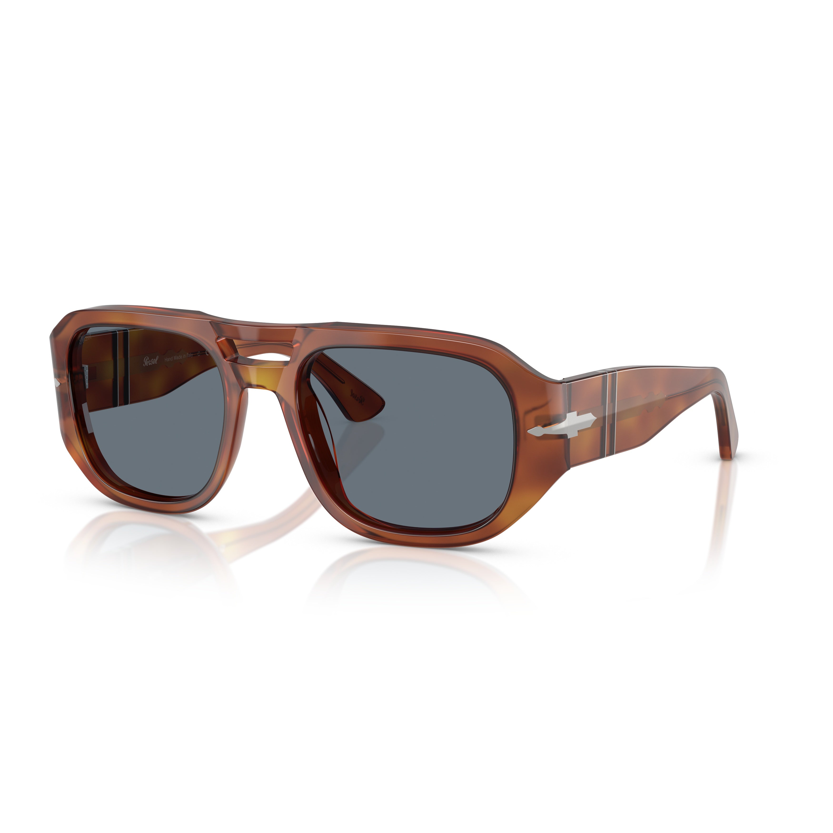 0po3373s Tortoiseshell Acetate Sunglasses with Double Bridge Design