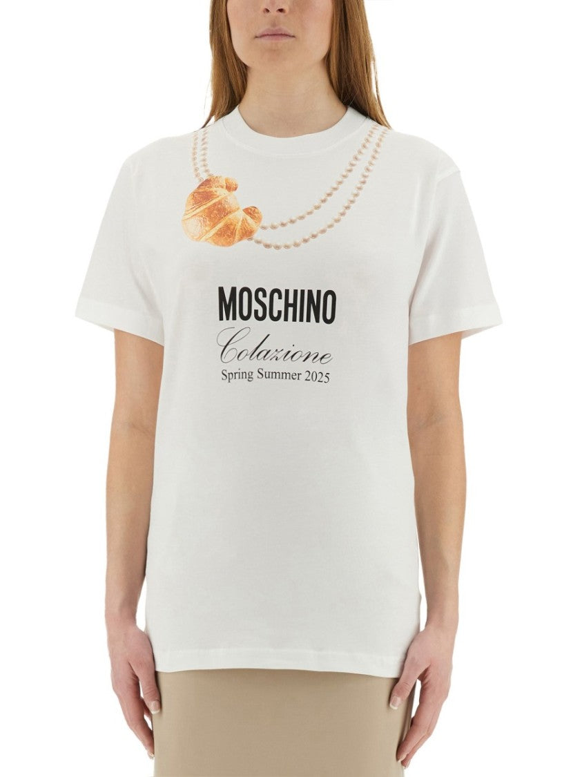 "Breakfast" Logo Print T-Shirt
