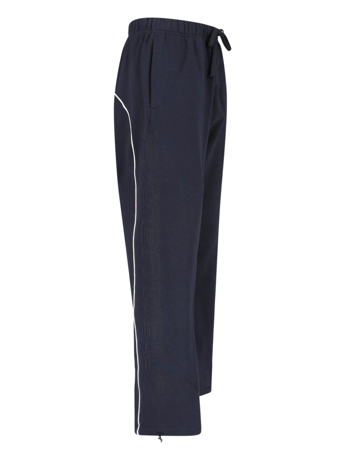 Dark Blue Relaxed Contrast Piping Trousers