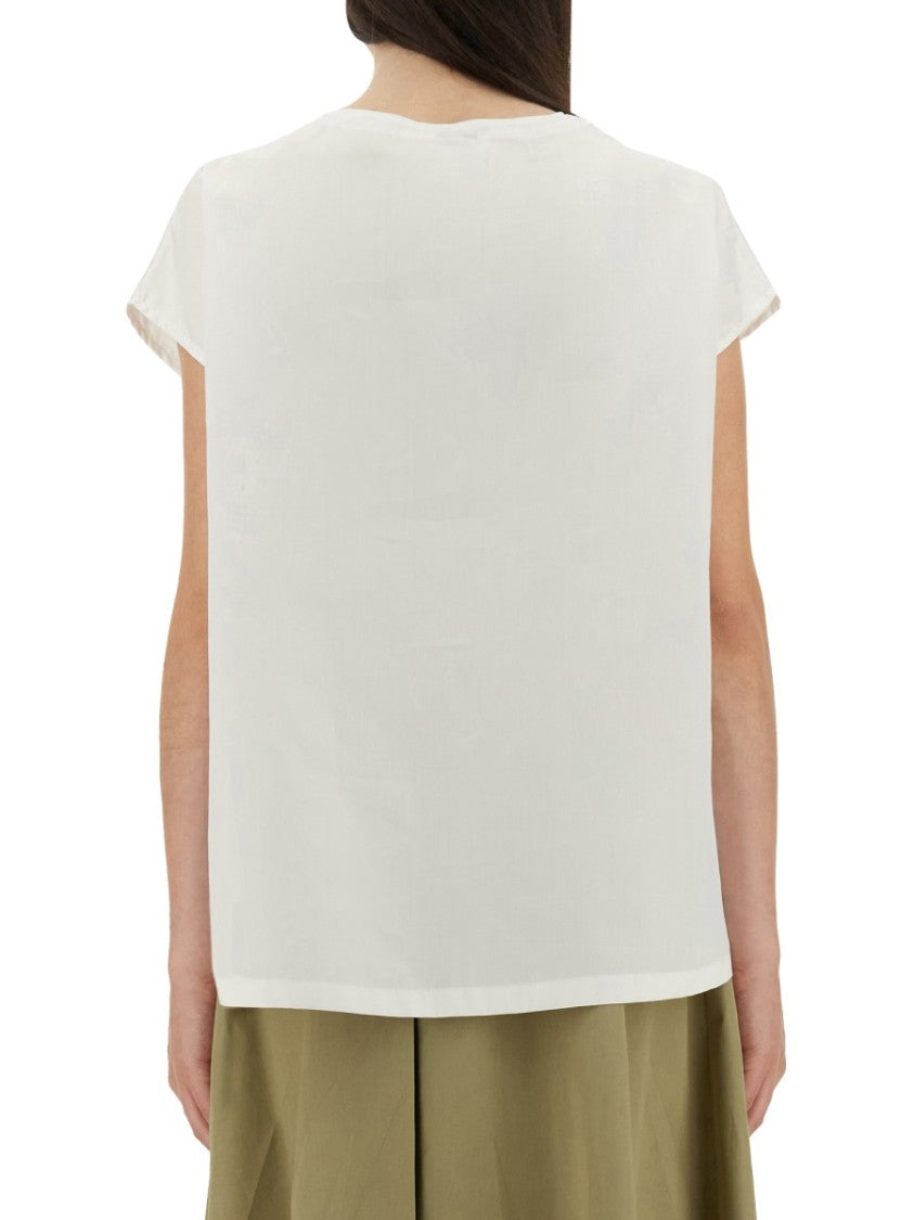 Relaxed Oversized White Cotton Top
