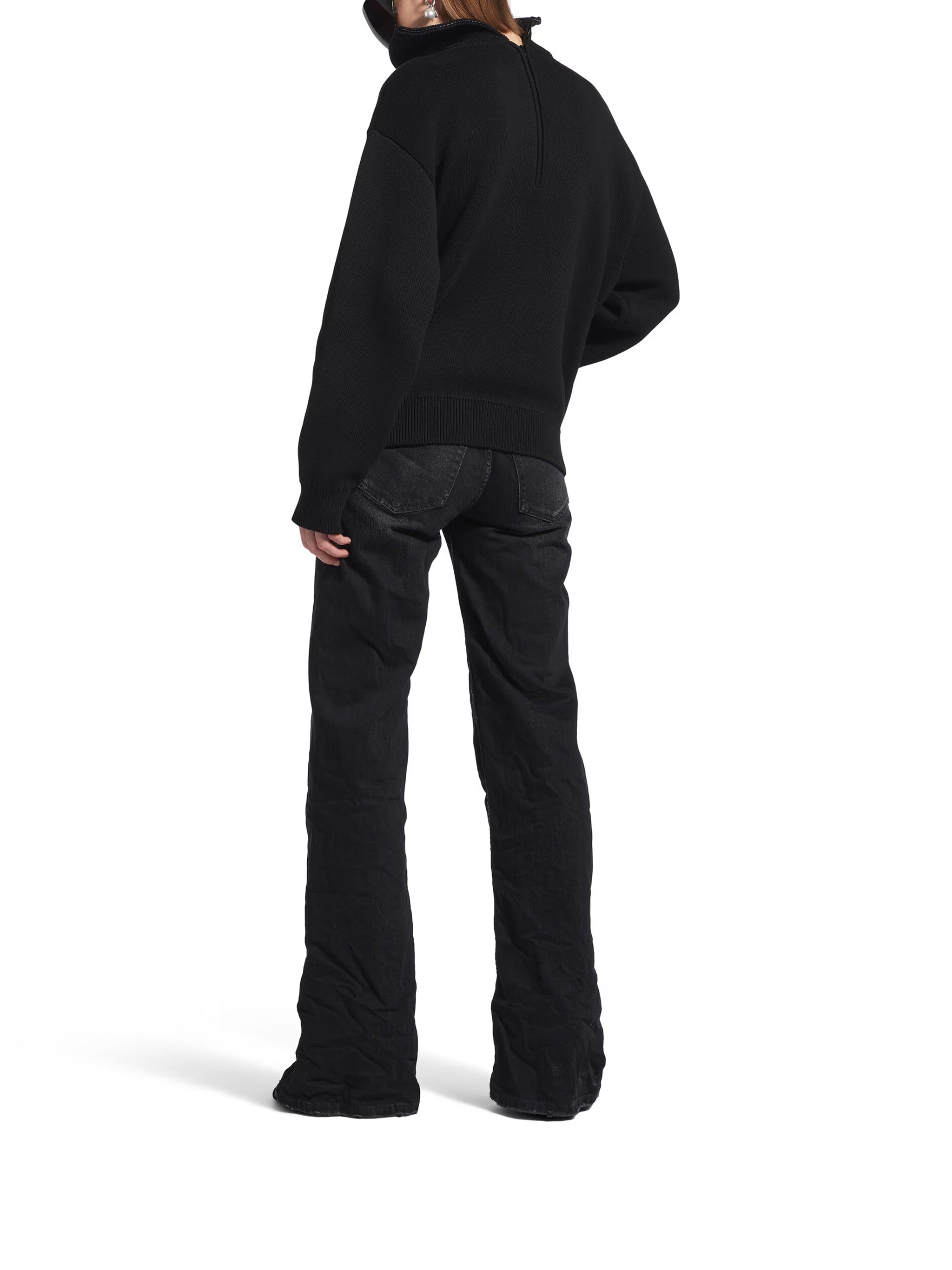 Black Wide Leg Relaxed Fit Jeans