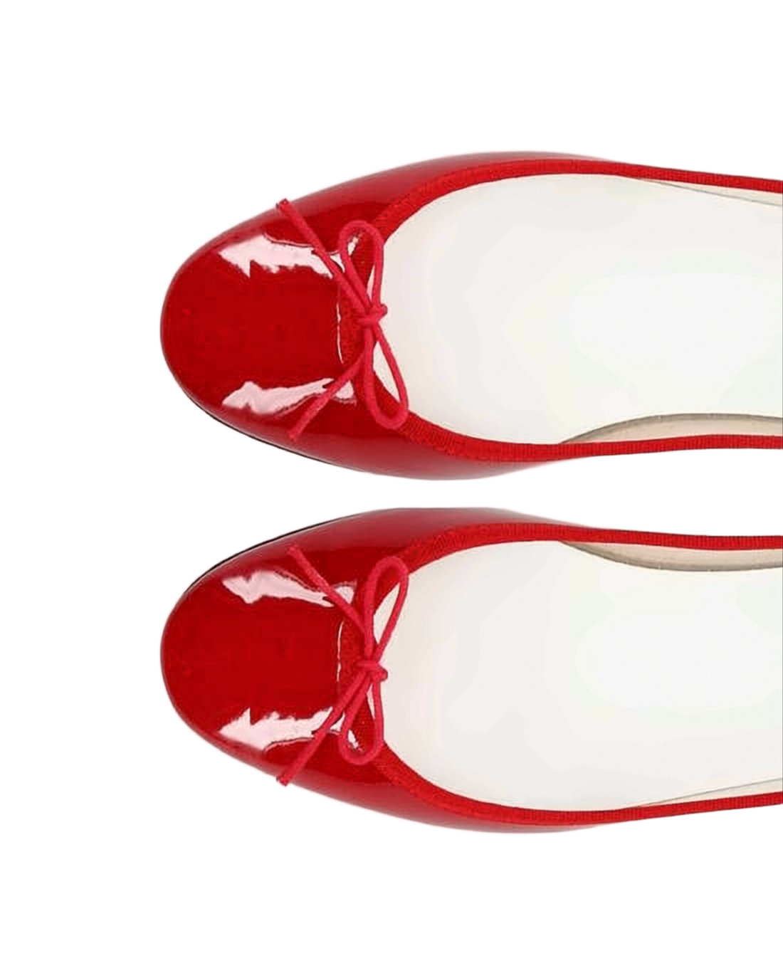 Glossy Red Leather Ballet Flats