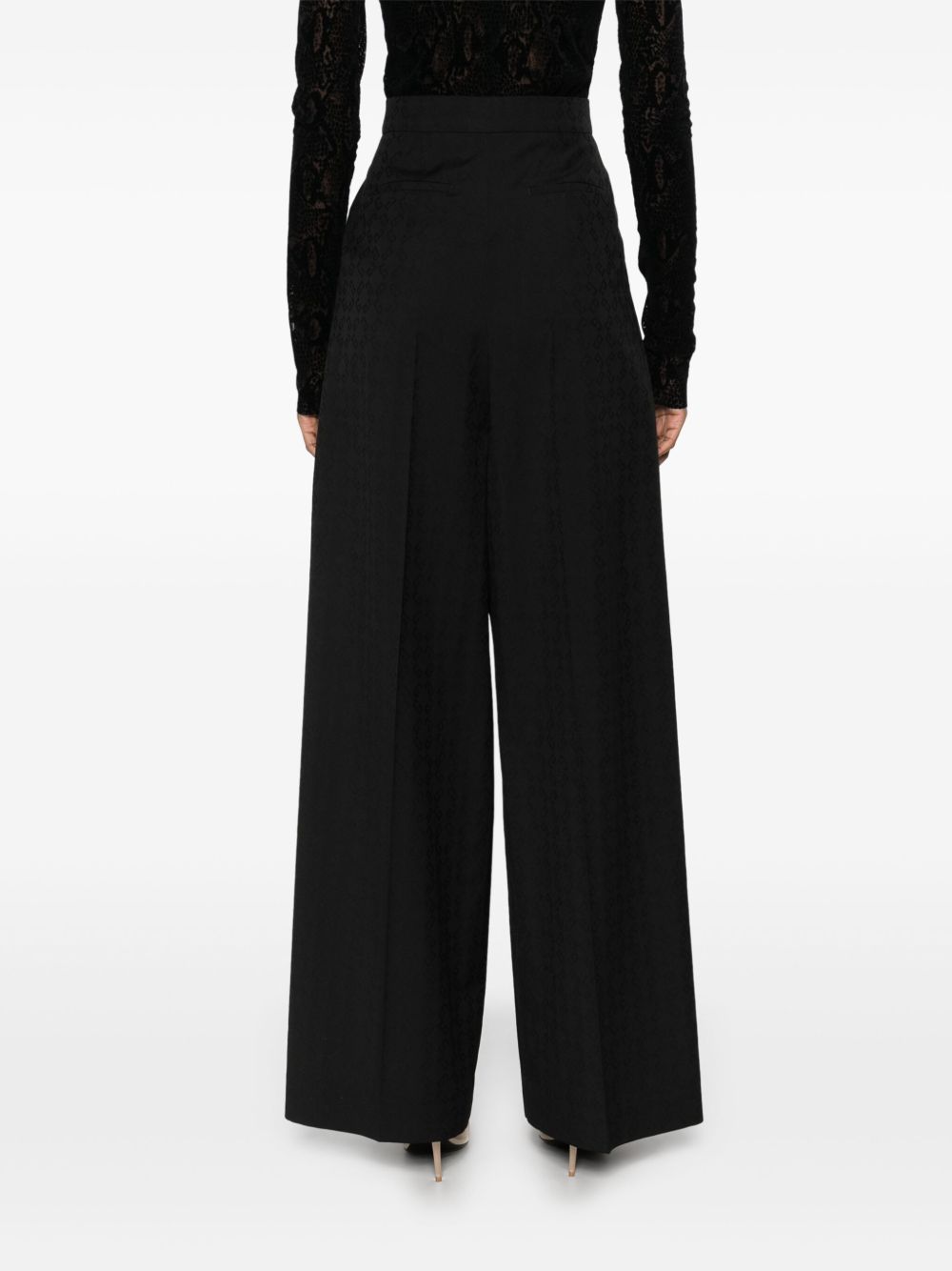 Pleated Wide-Leg Trousers