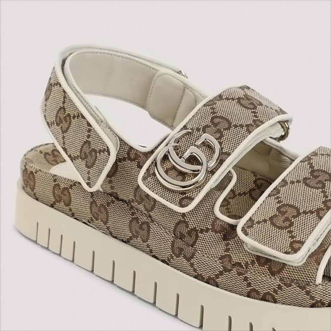 Canvas Sandals with Signature Monogram