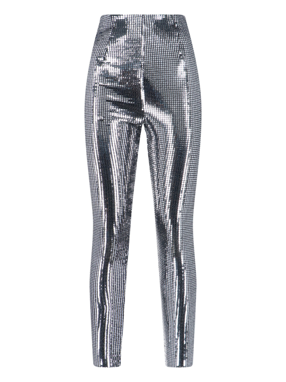 Metallic Sequin Pants – Silver