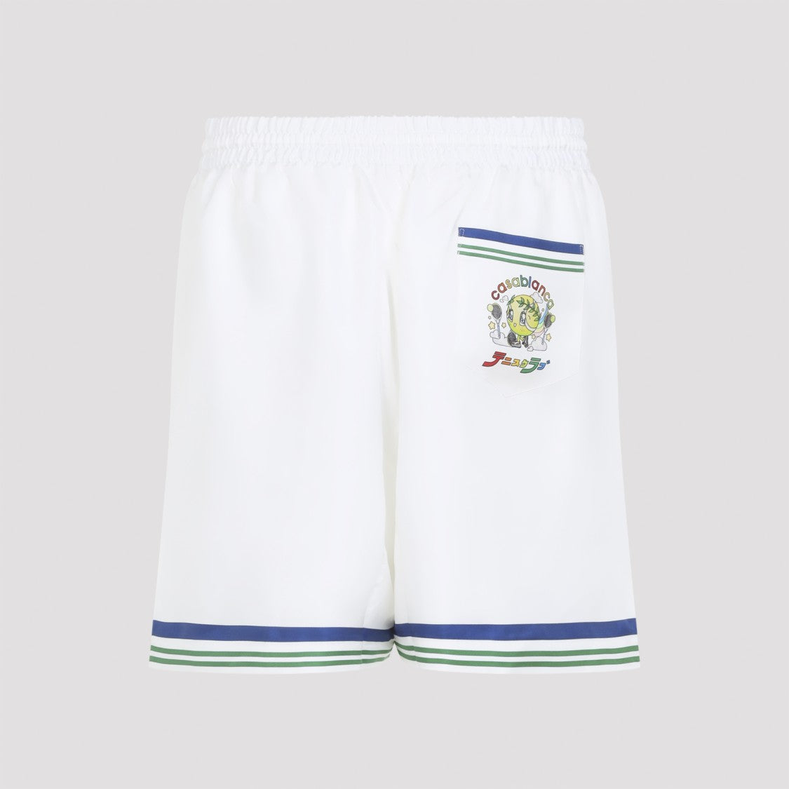 Multicolour Silk Bermudas With Graphic Print