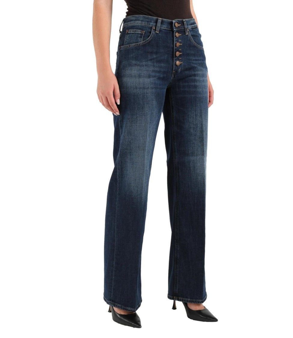 Straight-Leg Jeans with Traditional Five-Pocket Styling