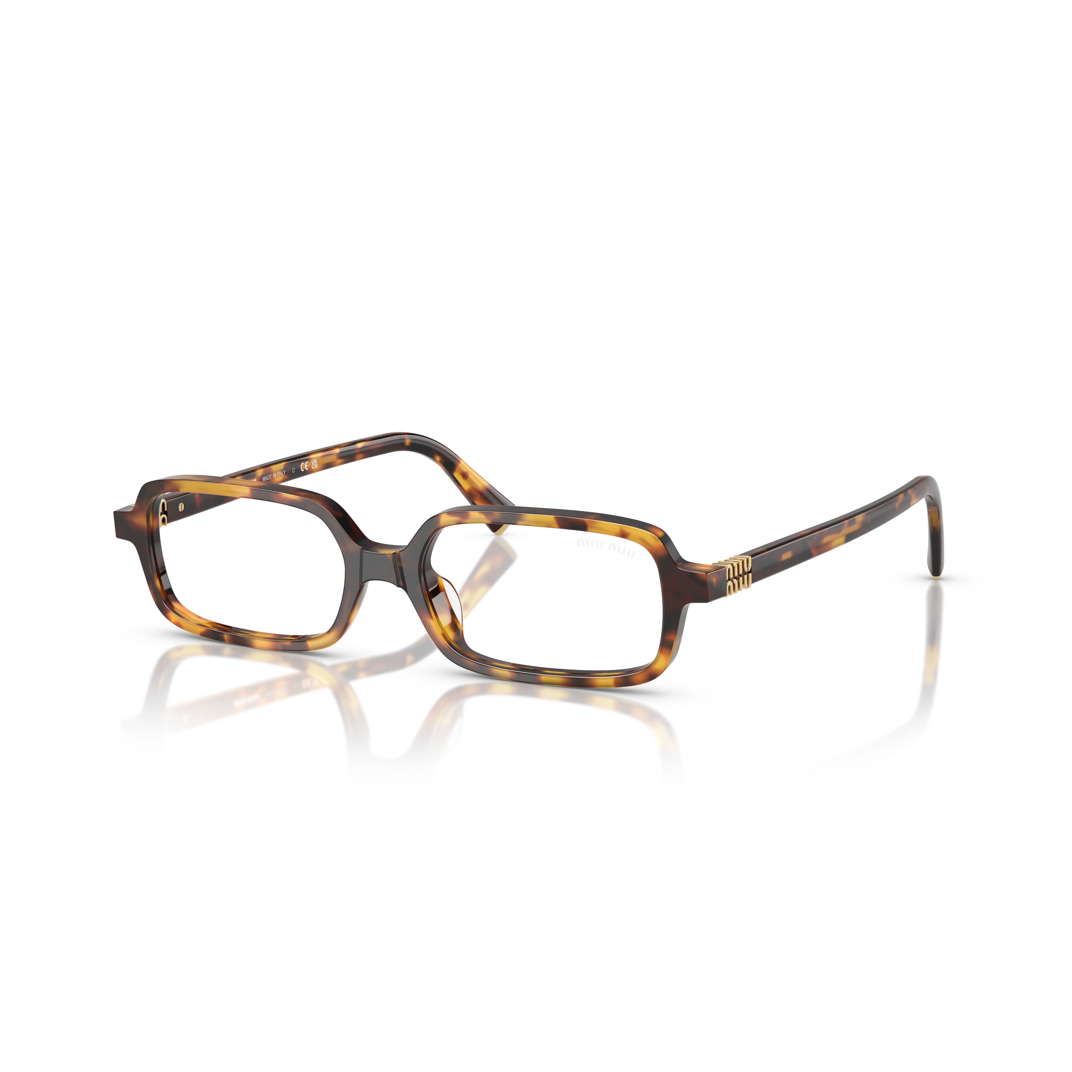 0mu 11zs Rectangular Tortoiseshell Acetate Eyeglasses