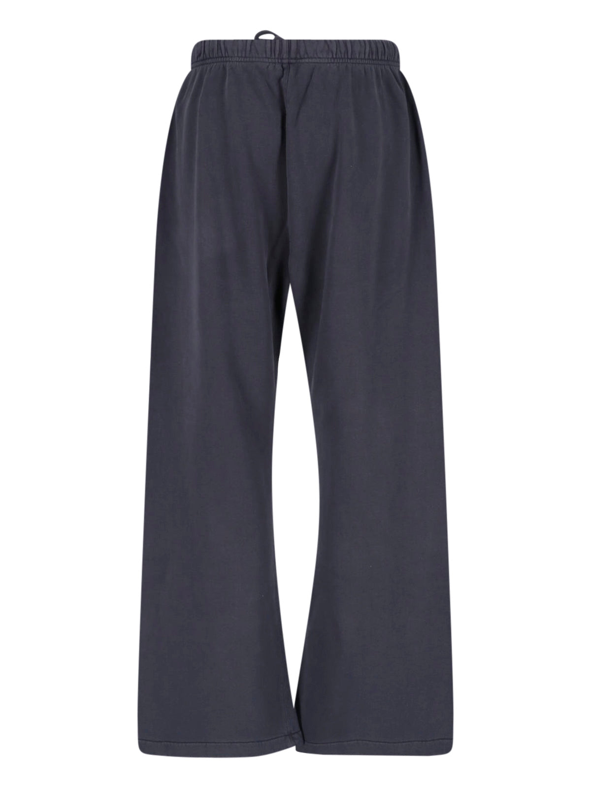 Beige Relaxed Wide-Leg Drawstring Trousers