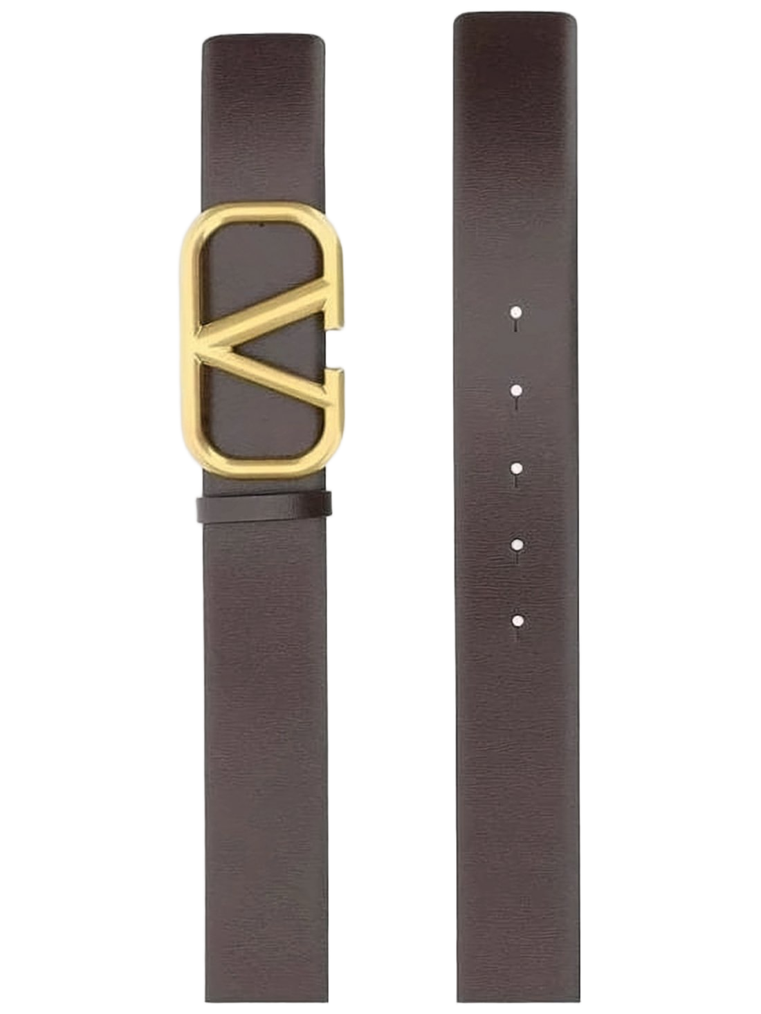Dark Brown Cowhide Leather Belt