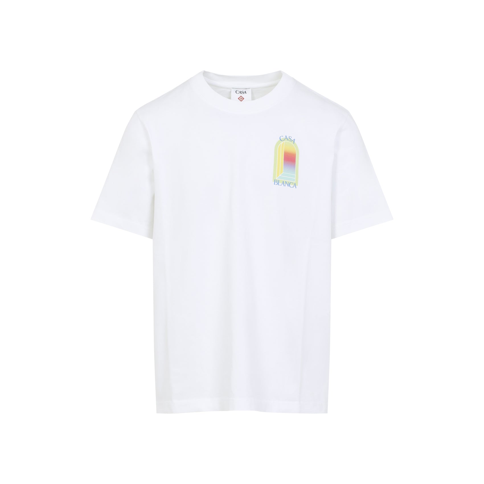Bawełniany T-shirt z krótkim rękawem i wzorem Gradient Arch