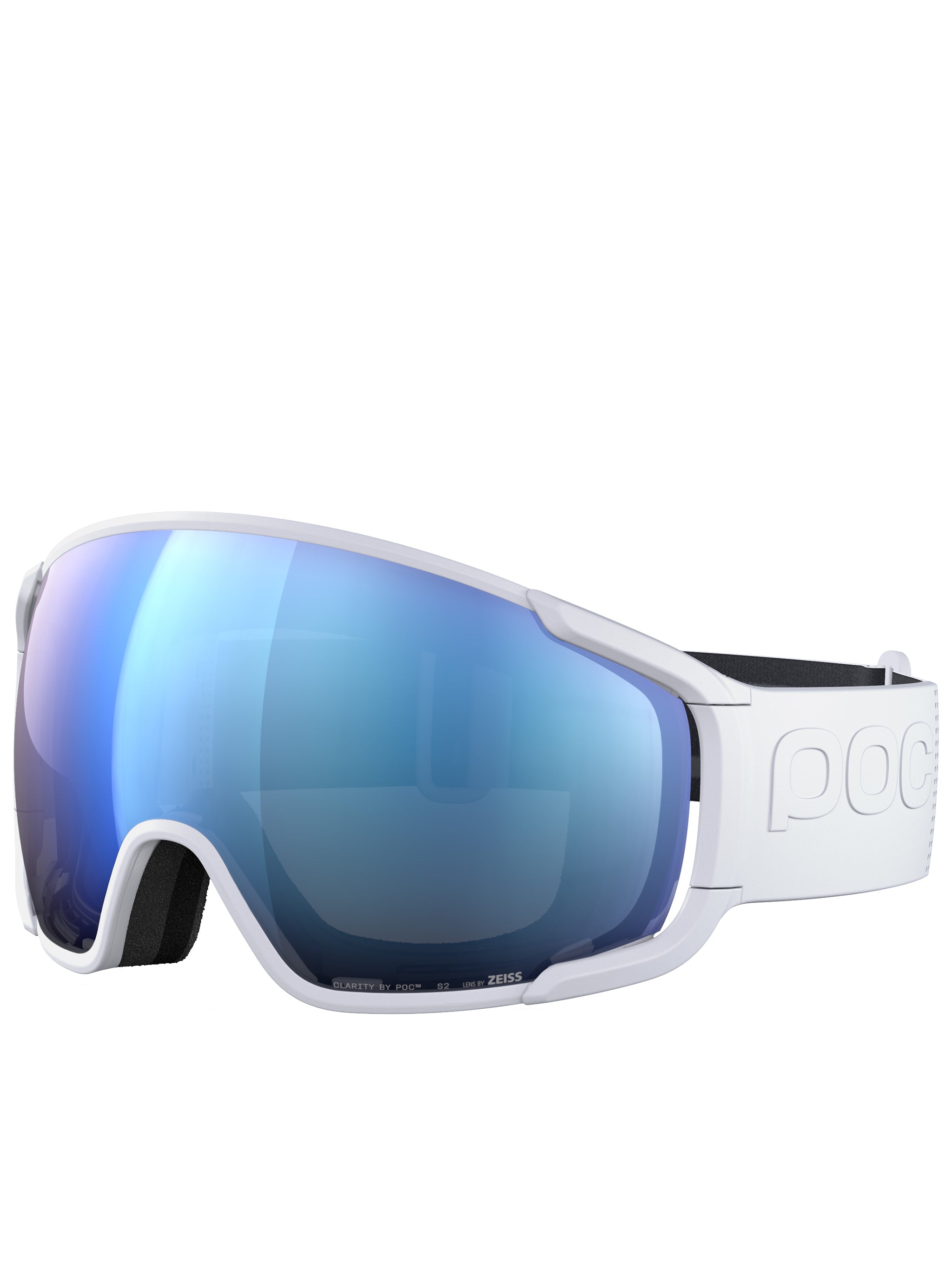 White Zonula Wraparound Reflective Ski Goggle
