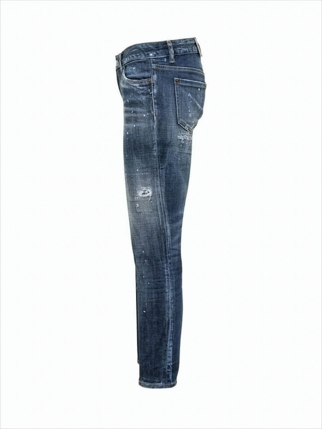 Slim-Fit Distressed Denim Pants
