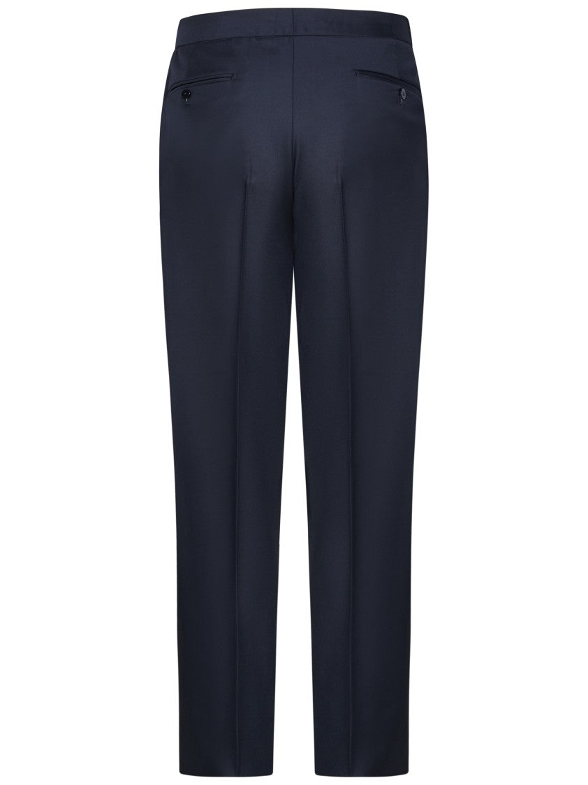 Tailored Capri Model Trousers In Loro Piana Fabric