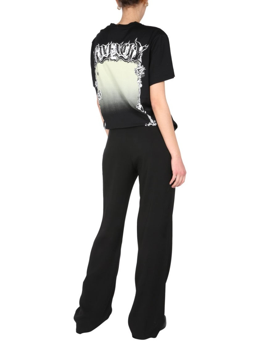 Graphic Print Black Crew Neck T-Shirt
